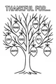 Free Thankful Tree Coloring Page - Gratitude Leaves for Thanksgiving (Printable PDF)