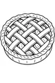Free Thanksgiving Pie Coloring Page - Harvest Apple Lattice Dessert (Printable PDF)
