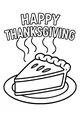 Free Thanksgiving Pie Slice Coloring Page - Steaming Holiday Dessert (Printable PDF)