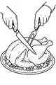 Free Thanksgiving Turkey Coloring Page - Carving the Holiday Feast (Printable PDF)