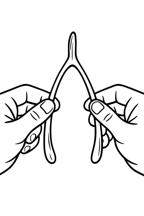 Free Thanksgiving Wishbone Coloring Page - Lucky Holiday Tradition (Printable PDF)