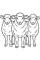 Free Sheep Coloring Page - Three Fluffy Friends Together (Printable PDF)