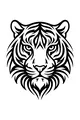 Free Tiger Coloring Page - Fierce Front-Facing Tiger Face (Printable PDF)