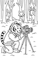 Free Tiger Coloring Page - Forest Photographer With Animal Friends (Printable PDF)