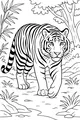 Free Tiger Coloring Page - Jungle Path Walk (Printable PDF)