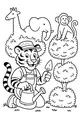 Free Tiger Coloring Page - Jungle Friends Gardening Together (Printable PDF)