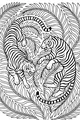 Free Tiger Coloring Page - Playful Tigers in Jungle Leaves (Printable PDF)