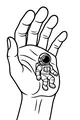 Free Astronaut Coloring Page - Tiny Space Explorer in a Giant Hand (Printable PDF)