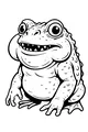 Free Monster Toad Coloring Page - Big-Eyed Toothy Bog Buddy (Printable PDF)