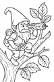 Free Gnome Coloring Page - Tree-Top Scout With Leaf Telescope (Printable PDF)