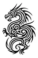 Free Dragon Coloring Page - Tribal Spiral Storm Design (Printable PDF)