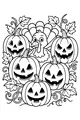 Free Turkey Coloring Page - Peeking Through Pumpkin Patch (Printable PDF)
