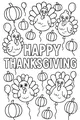 Free Thanksgiving Turkey Balloons Coloring Page - Parade Celebration Scene (Printable PDF)
