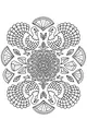 Free Turkey Mandala Coloring Page - Harvest Pie and Autumn Leaves (Printable PDF)