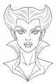 Free Vampire Girl Coloring Page - Elegant Halloween Portrait (Printable PDF)