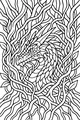 Free Dragon Coloring Page - Watchful Forest Dragon Head Among Vines (Printable PDF)