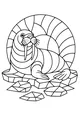 Free Walrus Coloring Page - Walter Lounges On His Ice Throne (Printable PDF)