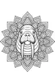 Free Walrus Coloring Page - Mandala Walrus Face With Long Tusks (Printable PDF)