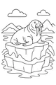 Free Walrus Coloring Page - King On His Iceberg Throne (Printable PDF)