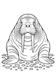 Free Walrus Coloring Page - Gentle Giant on Pebble Beach (Printable PDF)