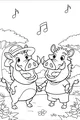 Free Warthog Coloring Page - Singing Friends in a Sunny Field (Printable PDF)