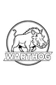 Free Warthog Coloring Page - Cartoon Badge Design (Printable PDF)