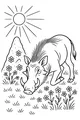 Free Warthog Coloring Page - Sunny Field With Flowers (Printable PDF)