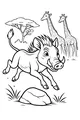 Free Warthog Coloring Page - Leaping With Giraffe Friends in the Savanna (Printable PDF)