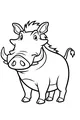 Free Warthog Coloring Page - Silly Cartoon Safari Friend (Printable PDF)