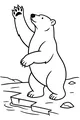 Free Polar Bear Coloring Page - Waving on Arctic Ice (Printable PDF)