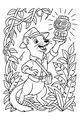 Free Weasel Coloring Page - Jungle Explorer With Idol Statue (Printable PDF)