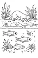 Free Weasel Coloring Page - Curious Weasel by the Pond (Printable PDF)