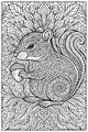 Free Chipmunk Coloring Page - Paisley Chipmunk With Acorn (Printable PDF)