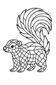Free Skunk Coloring Page - Mosaic Fur and Swishy Tail (Printable PDF)