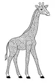 Free Giraffe Coloring Page - Swirly Savanna Patterns (Printable PDF)