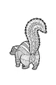 Free Skunk Coloring Page - Patterned Swishy Tail in Nature (Printable PDF)