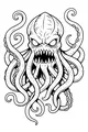Free Kraken Coloring Page - Mythical Sea Monster With Curling Tentacles (Printable PDF)