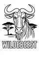 Free Wildebeest Coloring Page - Bold Horned Head in the Savanna (Printable PDF)