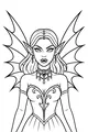 Free Vampire Princess Coloring Page - Winged Halloween Night (Printable PDF)