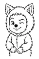 Free Werewolf Boy Coloring Page - Winking Halloween Friend (Printable PDF)