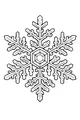 Free Snowflake Coloring Page - Big Winter Crystal Design (Printable PDF)