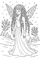 Free Fairy Coloring Page - Winter Forest Fairy Girl (Printable PDF)