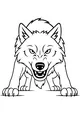 Free Wolf Coloring Page - Fierce Crouching Wolf With Big Paws (Printable PDF)