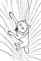 Free Wolf Coloring Page - Brave Wolf on Cracked Cliff (Printable PDF)