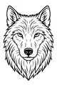 Free Wolf Coloring Page - Steady Gaze Front-Facing Portrait (Printable PDF)