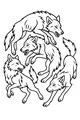 Free Wolf Coloring Page - Running Wolf Pack in Motion (Printable PDF)