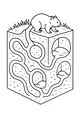 Free Wombat Coloring Page - Underground Burrow Tunnels Scene (Printable PDF)