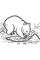 Free Wombat Coloring Page - Digging a Busy Burrow (Printable PDF)