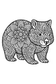 Free Wombat Coloring Page - Intricate Mandala Zentangle Design (Printable PDF)