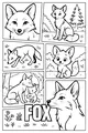 Free Fox Coloring Page - Cute Cartoon Fox Friends in the Forest (Printable PDF)